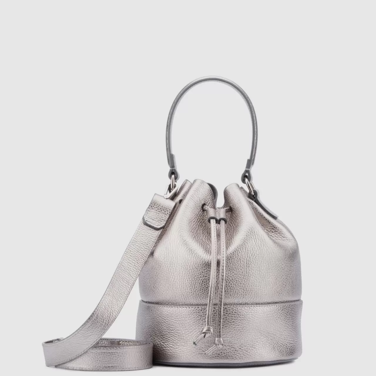 Aquatalia Handbags | Bari Bucket Platinum