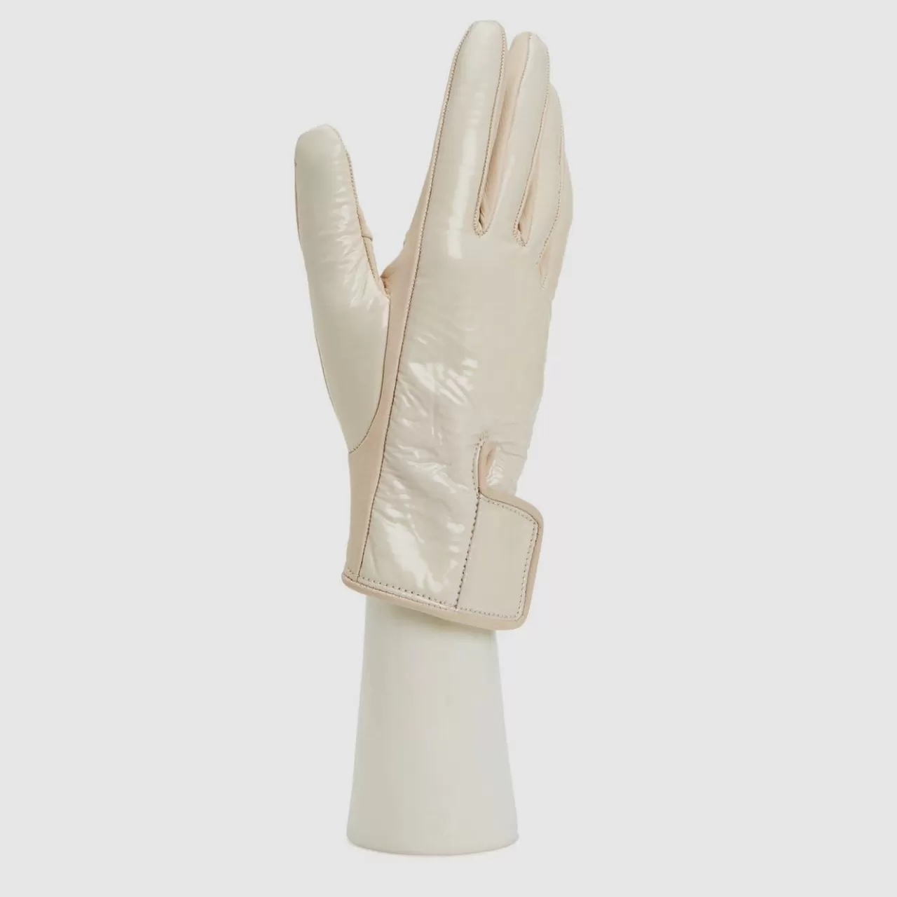 Aquatalia Gloves | Patent Leather Glove Taupe