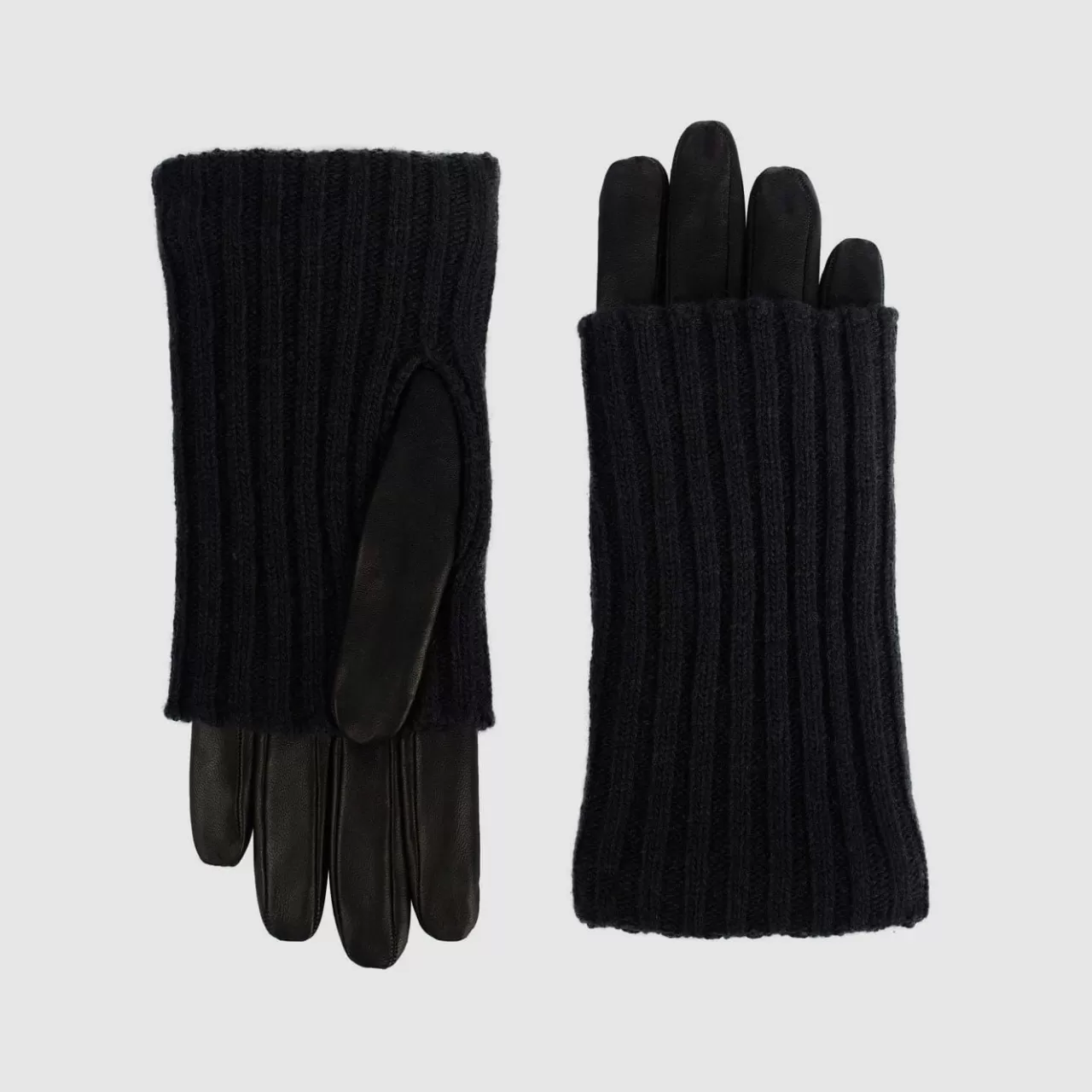 Aquatalia Gloves | Sweater Cuff Glove Black